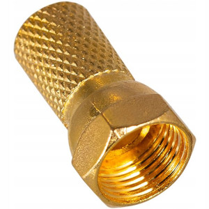 Wtyk F Cu Gold Na Kabel 6,8 Mm - 100 Sztuk