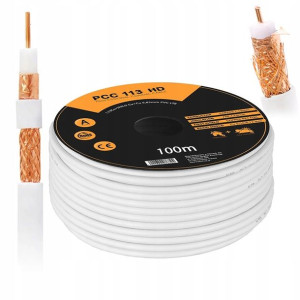 Kabel Przewód Koncentryczny Antenowy Pcc113 Cu 100