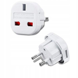 Angielska wtyczka adapter przejściówka UK na PL EU