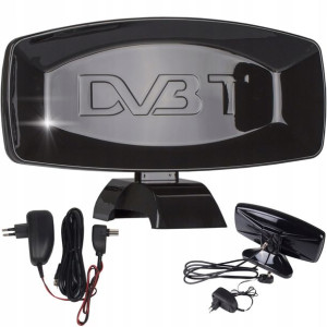 Antena Dvbt2 Tv Pokojowa Mocna 4k Full Hd + Kabel