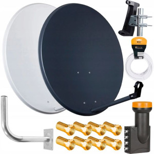 Antena Czasza Satelitarna 80 Zestaw Quad Hd 4k