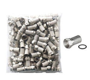 Wtyk F Z Uszczelką Na Kabel 6,8 Mm Paczka 100szt