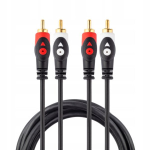 Kabel Przewód 2xrca Chinch Pozłacane Wtyki 1,5m