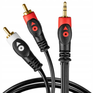 Kabel Mini Jack D 2x Rca Chinch 1,5m Stereo Gold