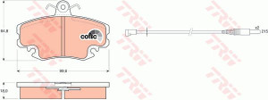Klocki hamulcowe TRW GDB400 20772180