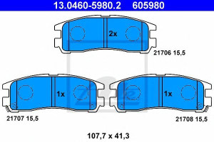 Klocki hamulcowe ATE 13.0460-5980 21706155