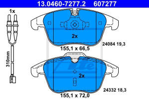 Klocki hamulcowe ATE 13.0460-7277 4254A7