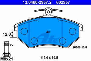 Klocki hamulcowe ATE 13.0460-2957 20168160