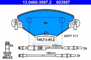 Klocki hamulcowe ATE 13.0460-3997 23277177