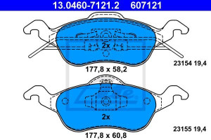 Klocki hamulcowe ATE 13.0460-7121 23154194