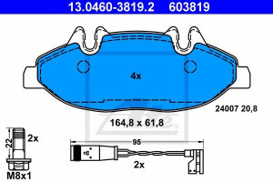 Klocki hamulcowe ATE 13.0460-3819 24007202