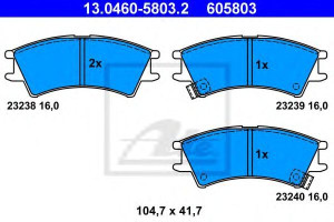 Klocki hamulcowe ATE 13.0460-5803 23238160