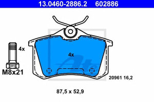 Klocki hamulcowe ATE 13.0460-2886 20961162