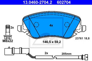 Klocki hamulcowe ATE 13.0460-2704 23761190