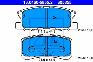 Klocki hamulcowe ATE 13.0460-5855 23582155