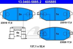 Klocki hamulcowe ATE 13.0460-5885 S2000100