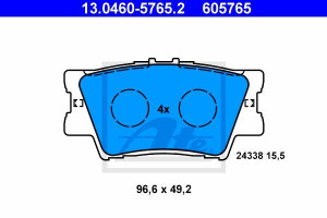 Klocki hamulcowe ATE 13.0460-5765 446642060