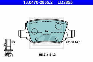 Klocki hamulcowe ATE 13.0470-2855 23138143
