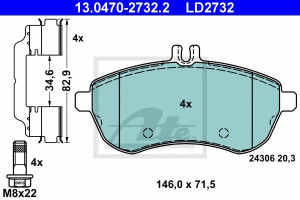 Klocki hamulcowe ATE 13.0470-2732 54200820