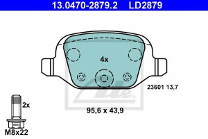 Klocki hamulcowe ATE 13.0470-2879 23601137