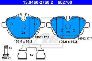 Klocki hamulcowe ATE 13.0460-2760 34216788284