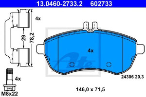Klocki hamulcowe ATE 13.0460-2733 54200920