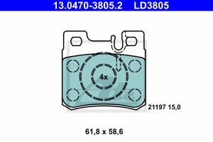 Klocki hamulcowe ATE 13.0470-3805 21197150