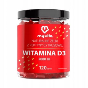 MYVITA Żelki naturalne Witamina D3 20000 IU 120 sztuk