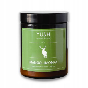 Yush Świeca zapachowa sojowa Mango Limonka vege 180 ml