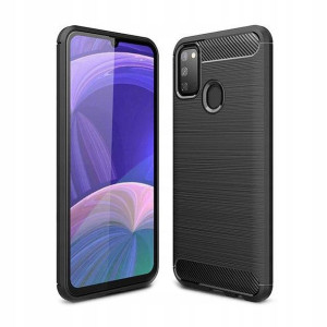Etui Pancerne Karbon Do Samsung Galaxy M21 M30s Czarny