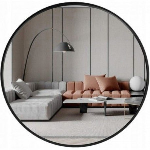 Lustro okrągłe 60 cm loft metalowa rama