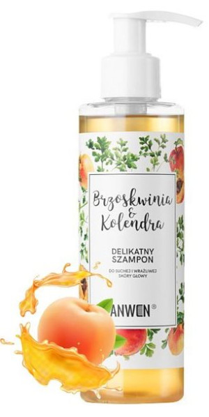 ANWEN Brzoskwinia&Kolendra Szampon do suchej i wrażliwej skóry głowy 200ml
