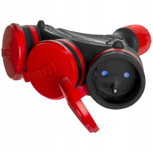 Rozgałęźnik 3 Gniazda Złodziejka Kel Ip54 W-01156