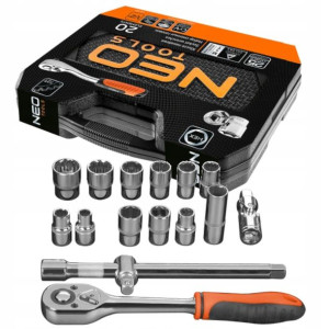 Zestaw Kluczy Nasadowcyh 1/2" 20el. Neo Tools