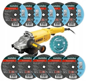 Szlifierka Kątowa 230mm Dwe492s Dewalt + Tarcze