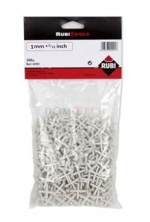 Krzyżyki dystansowe Rubi 1 mm (B-300 szt.) 02911