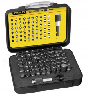 Zestaw 61 szt. końcówek 1/4" Stanley 1-13-902