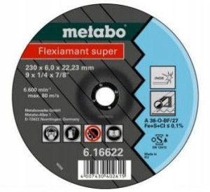 Tarcza ścierna Flexiamant super 616604000 Metabo