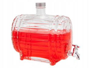 Beczułka Szklana Vetro 1,5l Z Kranikiem