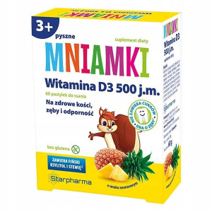 Mniamki dla dzieci witamina D3 pastylki 60szt