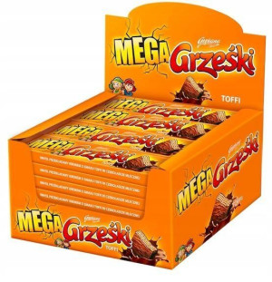 Wafelek MEGA GRZEŚKI TOFFI w Czekoladzie 32x 48g