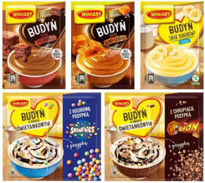 BUDYŃ Winiary MIX Lion Smarties Banan Piernik Karm