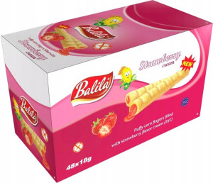 Rurki BALILA Kukurydziane TRUSKAWKA Bez Glu 48x18g