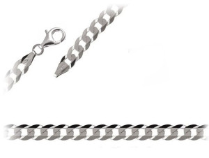 Srebrny Męski Łańcuszek Pancerka 6mm Pancer 60cm