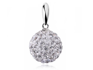 Wisiorek Biała Kulka Kuleczka Swarovski White 12mm