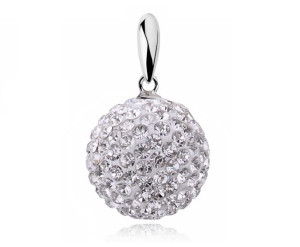 Wisiorek Biała Kulka Kuleczka Swarovski White 14mm