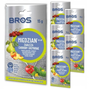 Środek grzybobójczy Miedzian 50 WP Bros 15g PAKIET