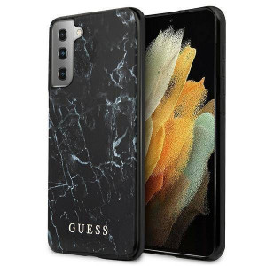 Oryginalne Etui Samsung Galaxy S21+ Guess Hardcase Marble Czarne