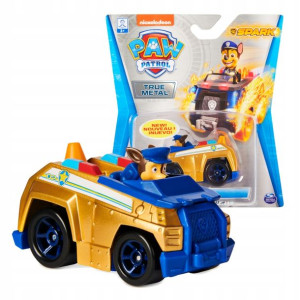 Psi Patrol True Metal Spark Złoty Pojazd Chase 3+