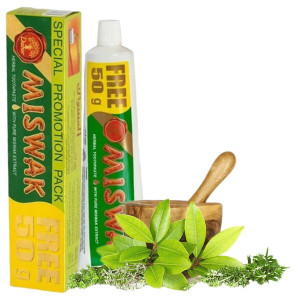DABUR MISWAK Pasta do zębów ziołowa bez fluoru z Indii DUŻA 170g